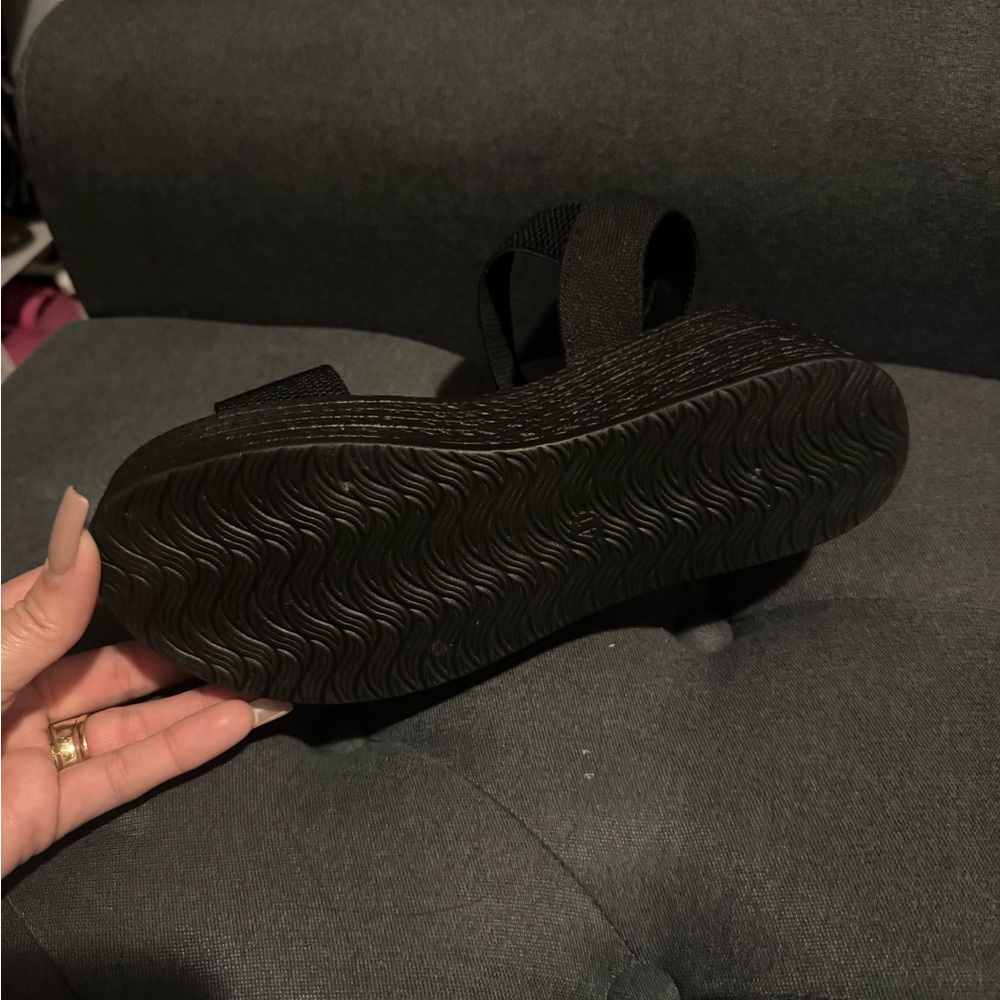 Stylish Black Platform Sandals